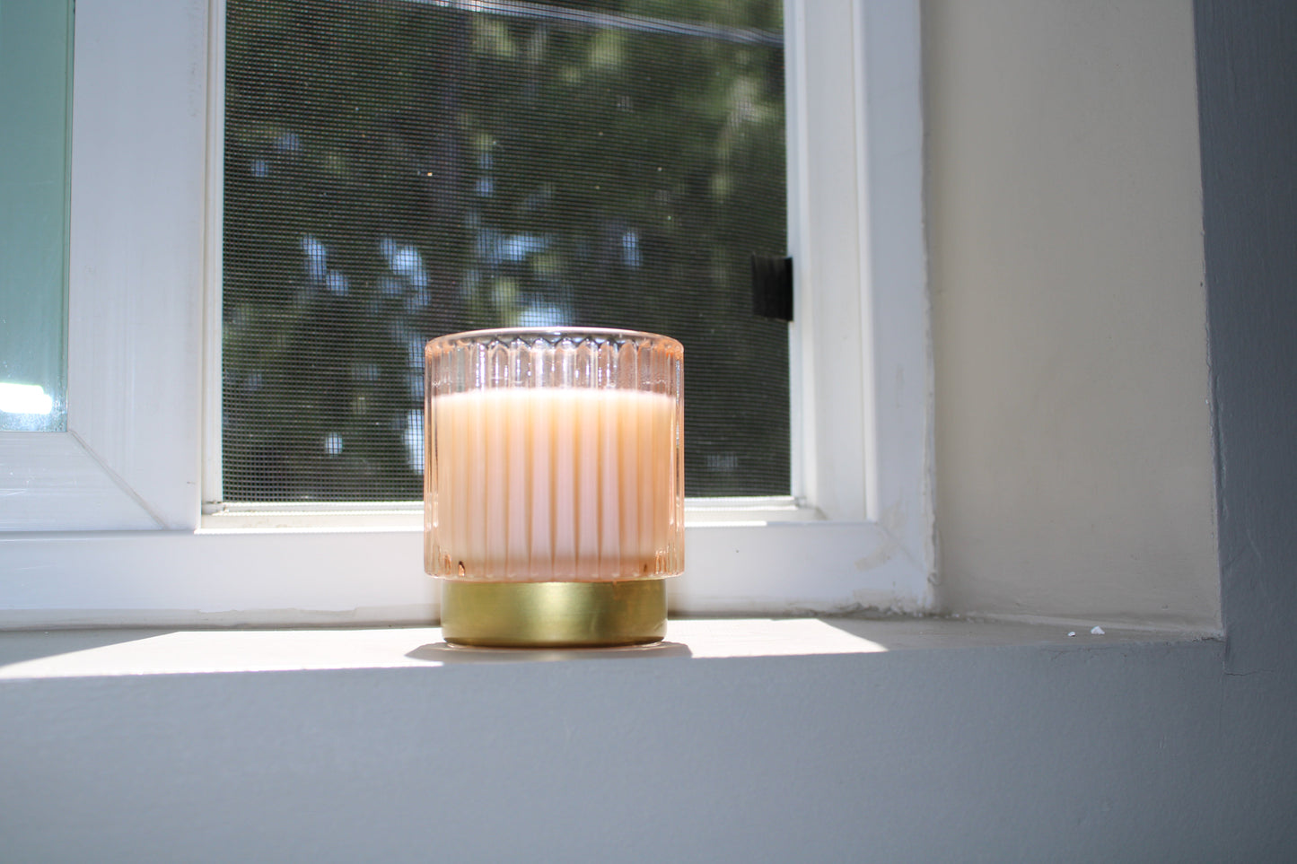 Soy-Coconut 4.5 ounce Glass Ribbed Decorative Candle (more colors)