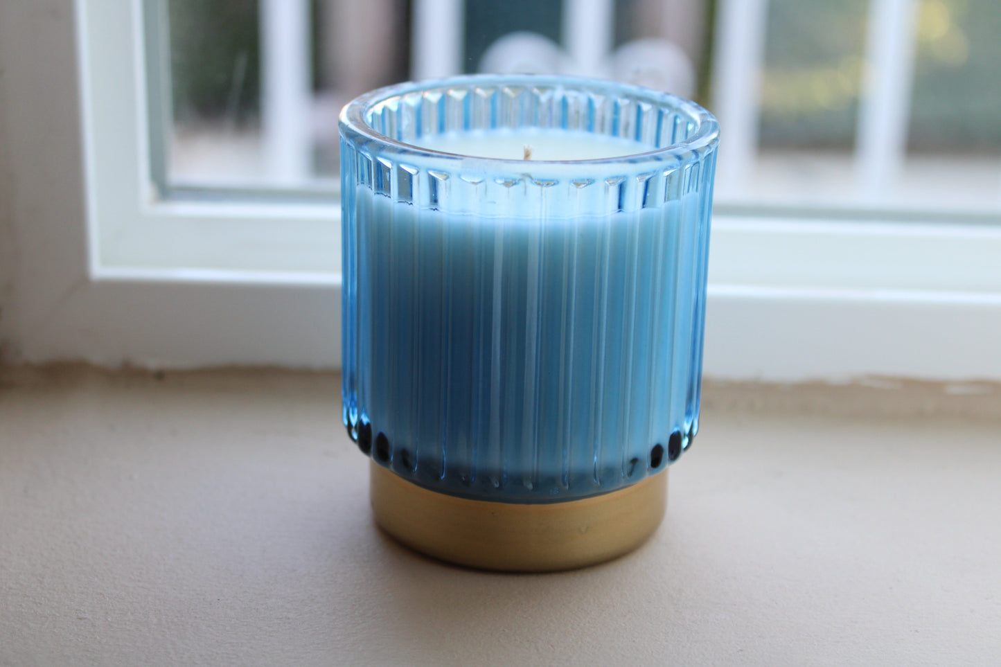 Soy-Coconut 4.5 ounce Glass Ribbed Decorative Candle (more colors)